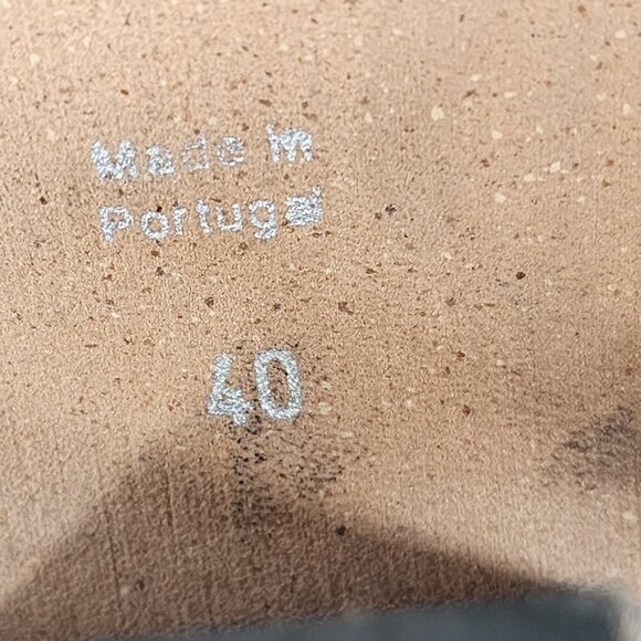 FREE PEOPLE Hybrid Nubuck Leather Strappy Ankle Bootie Navy Zip - Picture 9 of 9